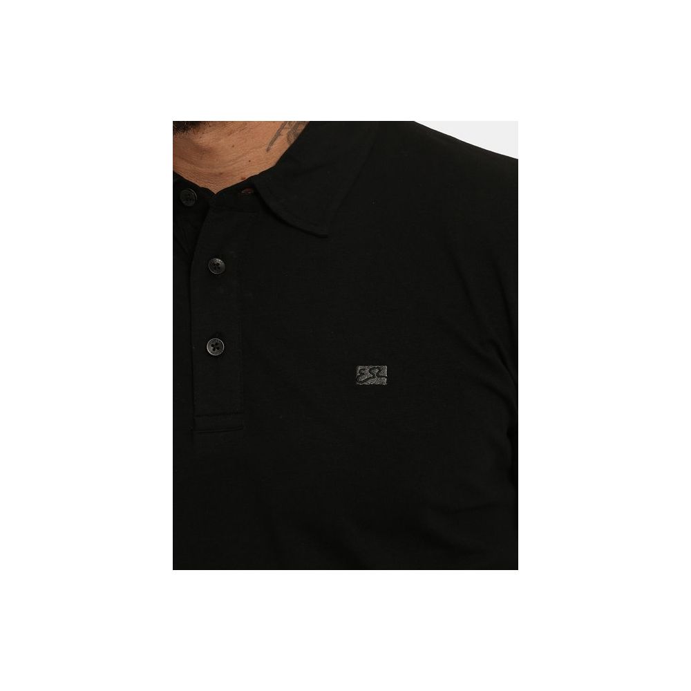 Sleek Black Polo with Stretch Comfort