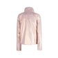 Pearlescent Pink Nylon Jacket with Triple Zip