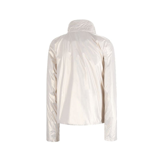 Pearlescent Chic Nylon Jacket for Elegant Evenings