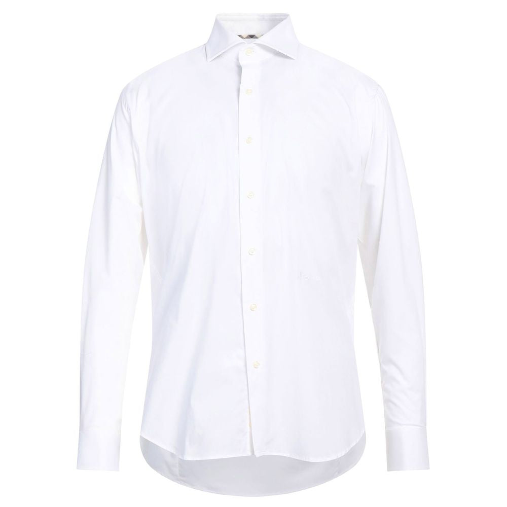 Elegant White Cotton Blend Shirt