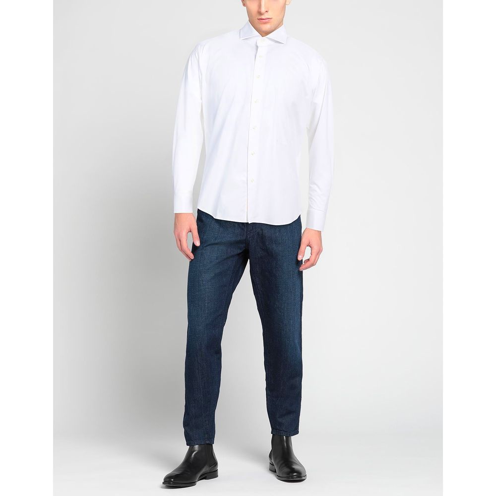 Elegant White Cotton Blend Shirt