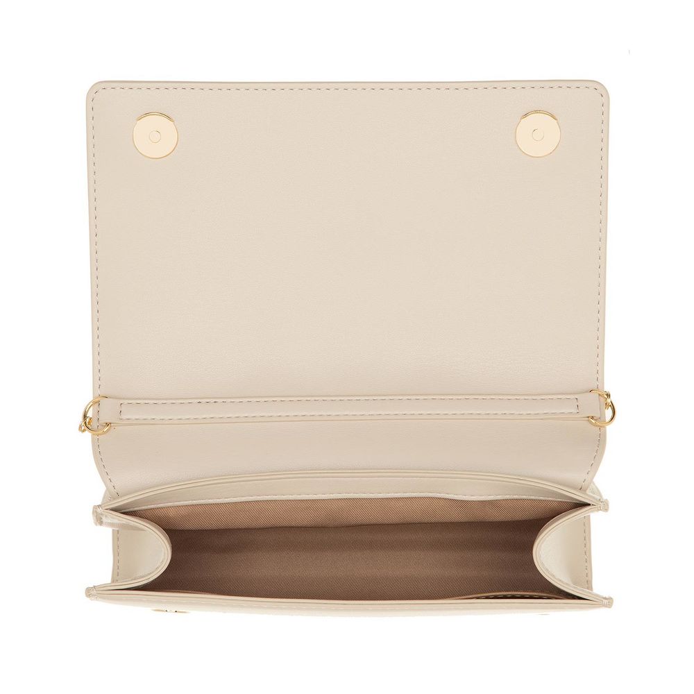 Chic White Faux Leather Crossbody Bag