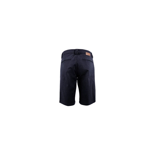 Chic Blue Cotton Bermuda Shorts for Men