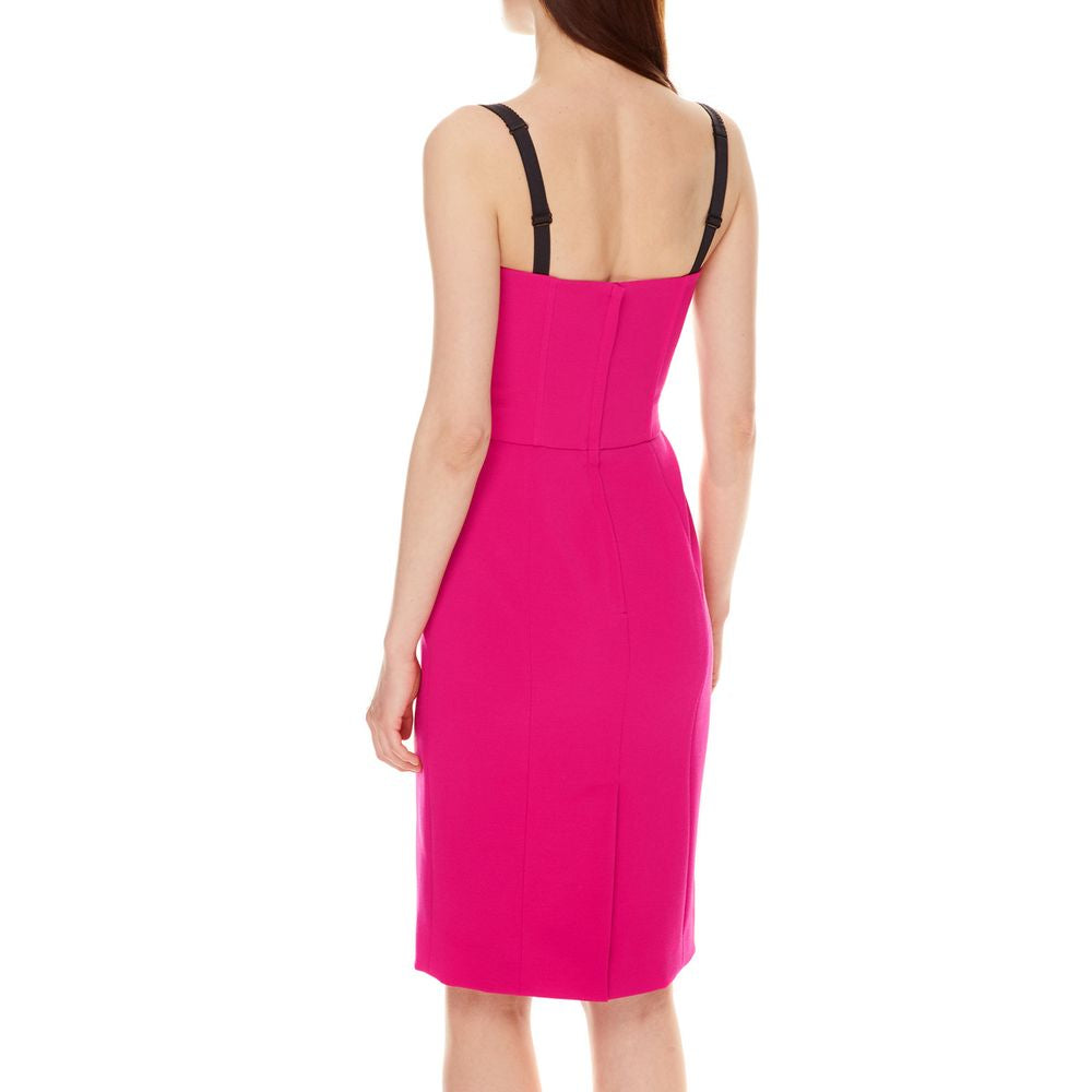 Elegant Fuchsia Sheath Dress with Silk Lining