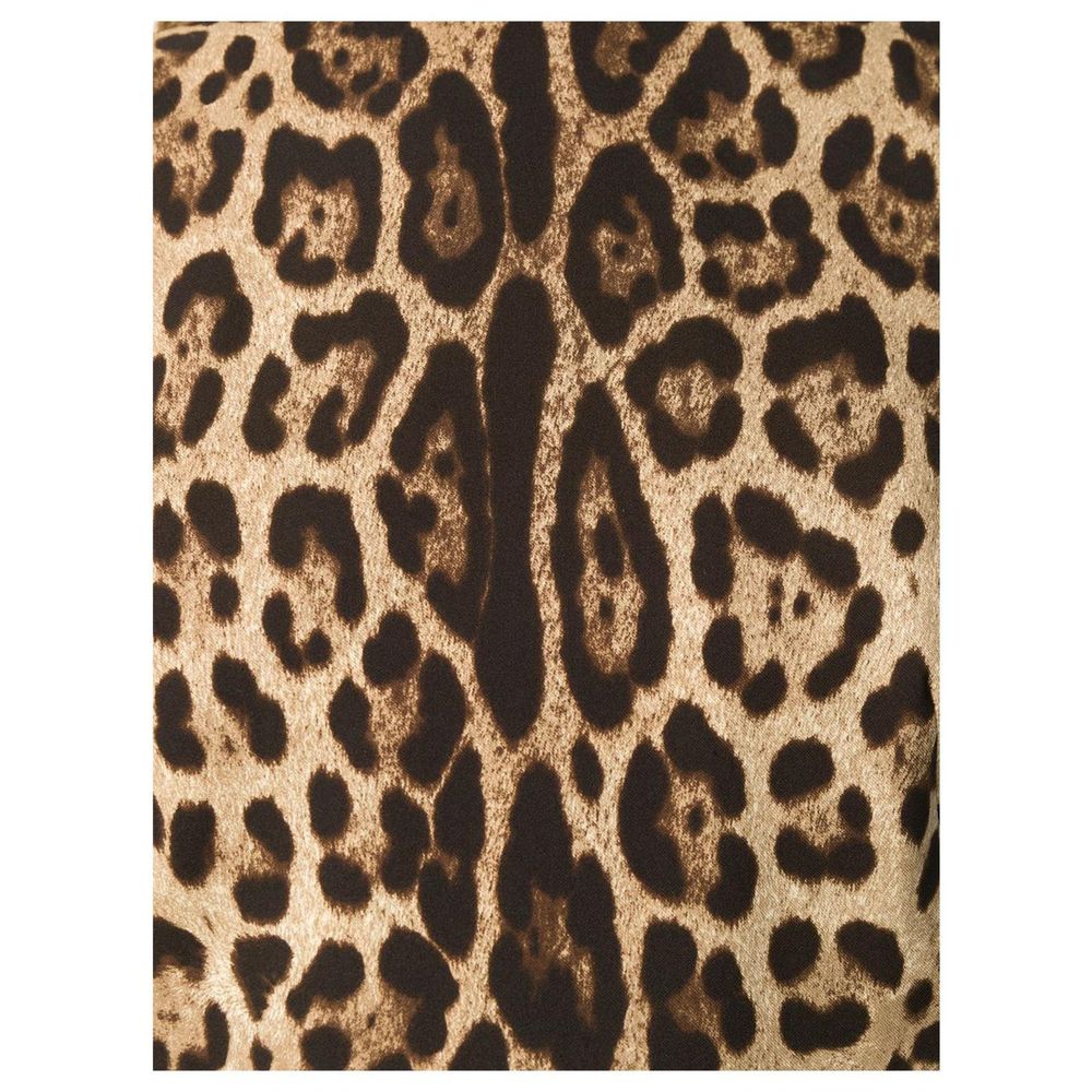 Elegant Leopard Print Stretch Dress