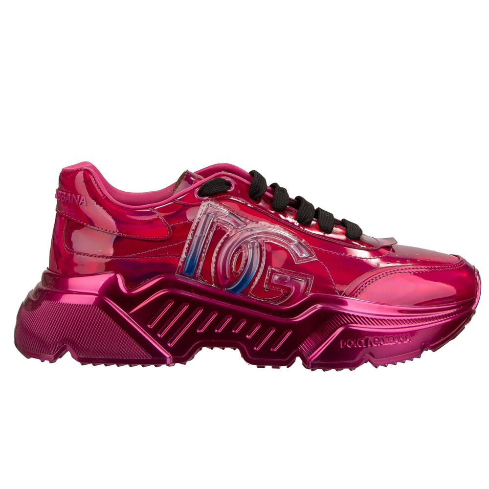 Chic Fuchsia Patent Leather Sneakers