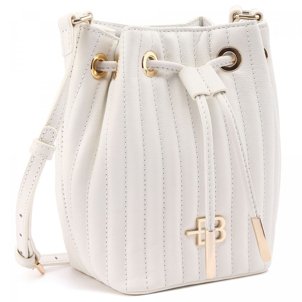 Elegant Striped Mini Bucket Shoulder Bag