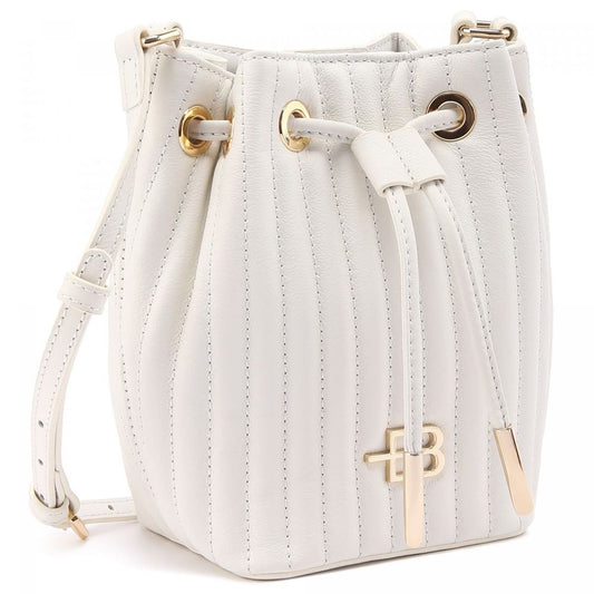 Elegant Striped Mini Bucket Shoulder Bag