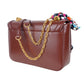 Elegant Black Shoulder Bag with Gold Accents