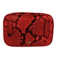 Chic Python-Print Calfskin Clutch