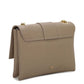 Chic Textured Calfskin Shoulder Bag with Jewel Detail