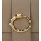 Chic Textured Calfskin Shoulder Bag with Jewel Detail