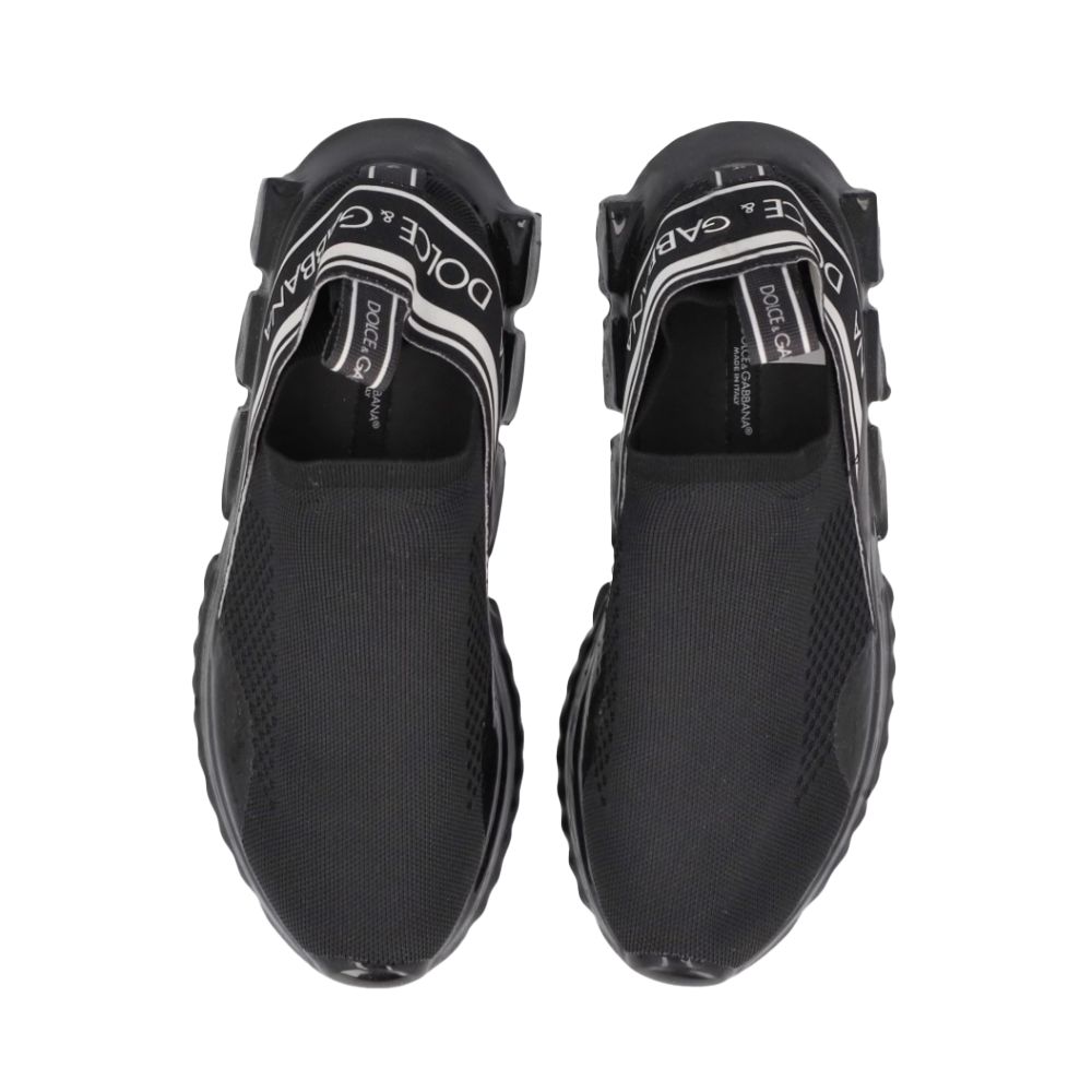 Elegant Black Stretch Sneakers for Sophisticated Style