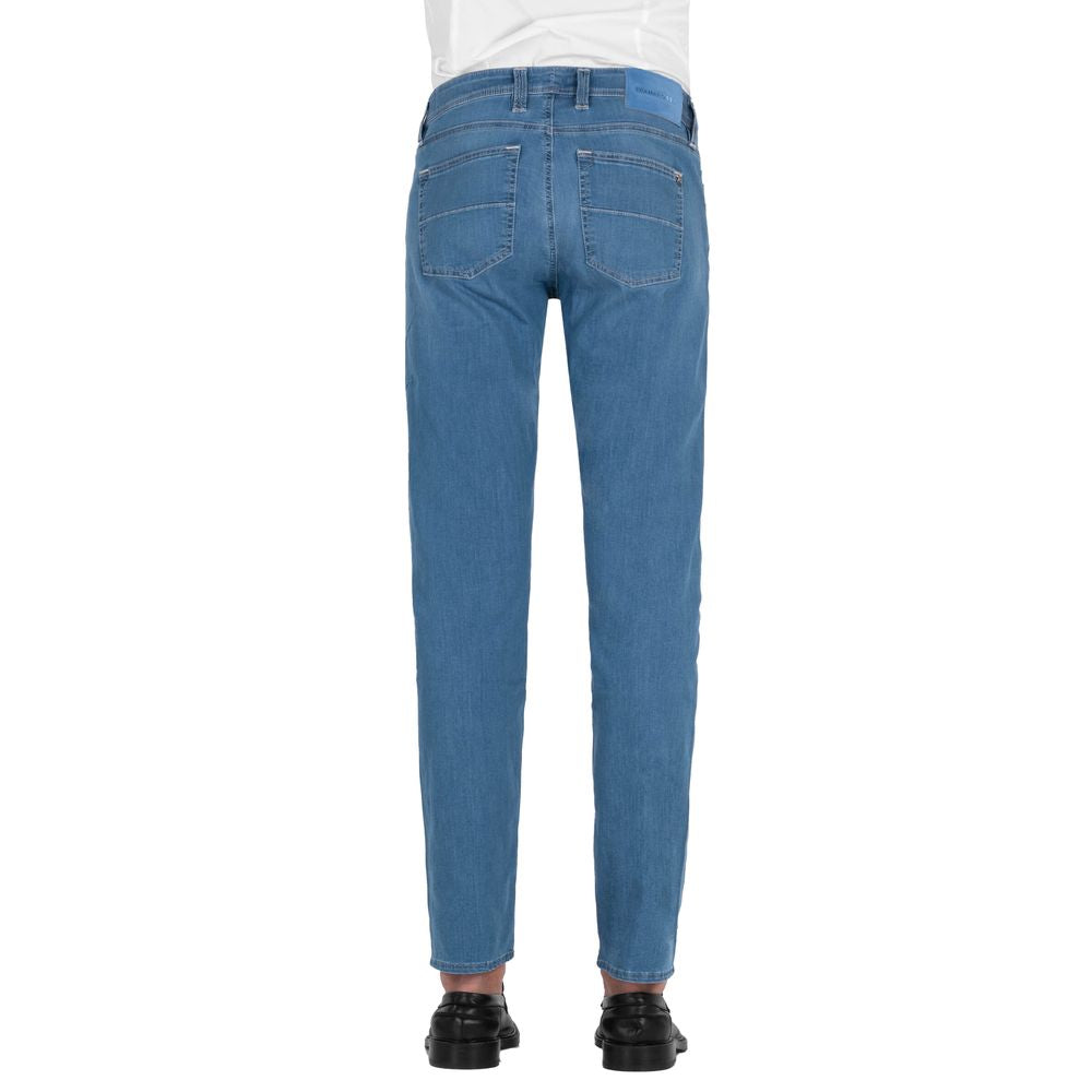 Elevated Essentials: Chic Men's Light Blue Jeans