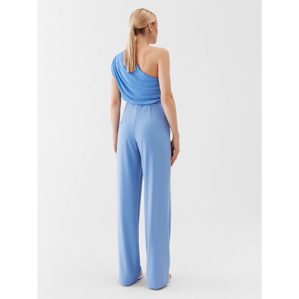 Chic Light Blue Stretchy Jumpsuit Dress