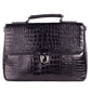 Elegant Python-Print Calfskin Briefcase