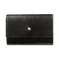 Elegant Black Calfskin Leather Key Case