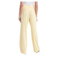 Elegant Smooth Fabric Trousers in Yellow