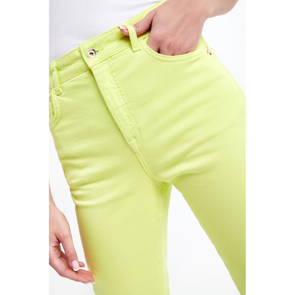 Chic High-Waisted Lime Trousers