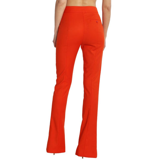 Chic Flared Trousers with Ankle Cuts