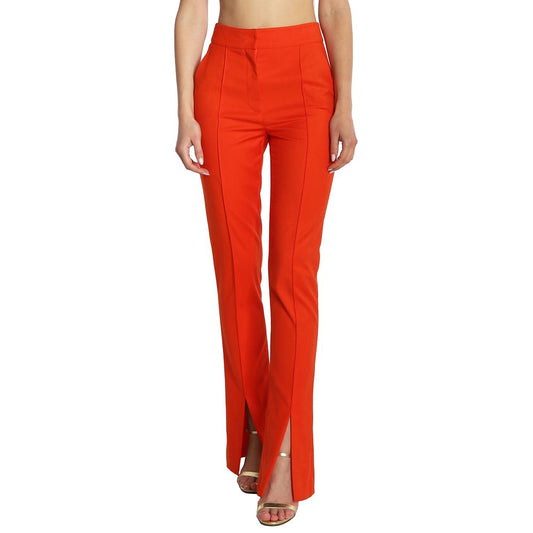 Chic Flared Trousers with Ankle Cuts