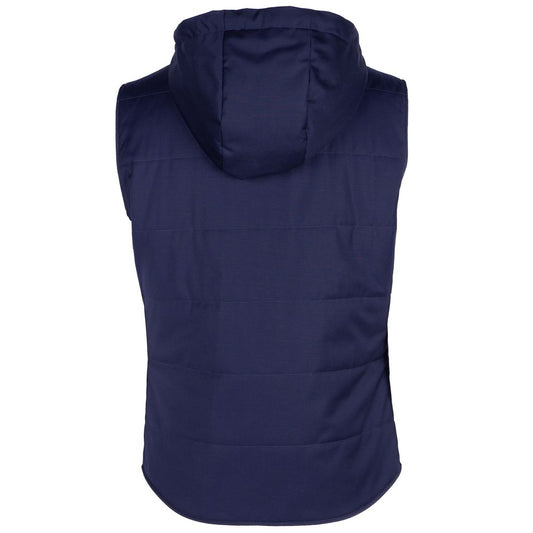 Elegant Sleeveless Virgin Wool Jacket with Hood