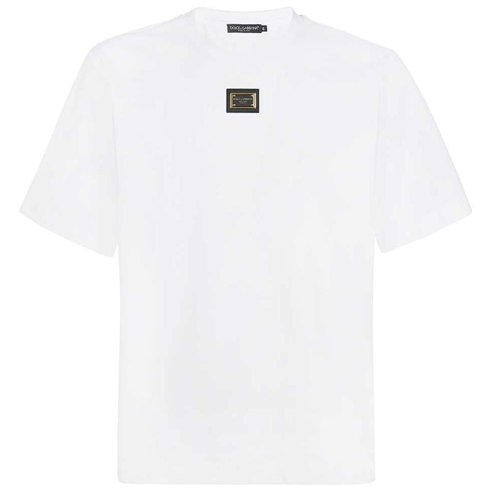 Elegant Over Fit White Cotton Tee