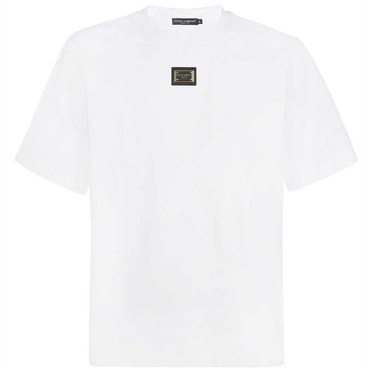 Elegant Over Fit White Cotton Tee