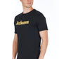 Chic Black Jersey Tee with Emblematic Style