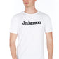 Sleek White Logo Tee with Slim Fit Design