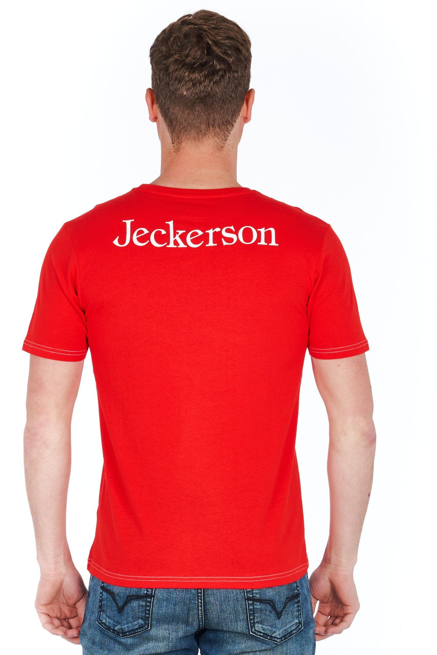 Slim Fit Red Pocket Tee with Iconic Logo