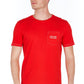 Slim Fit Red Pocket Tee with Iconic Logo