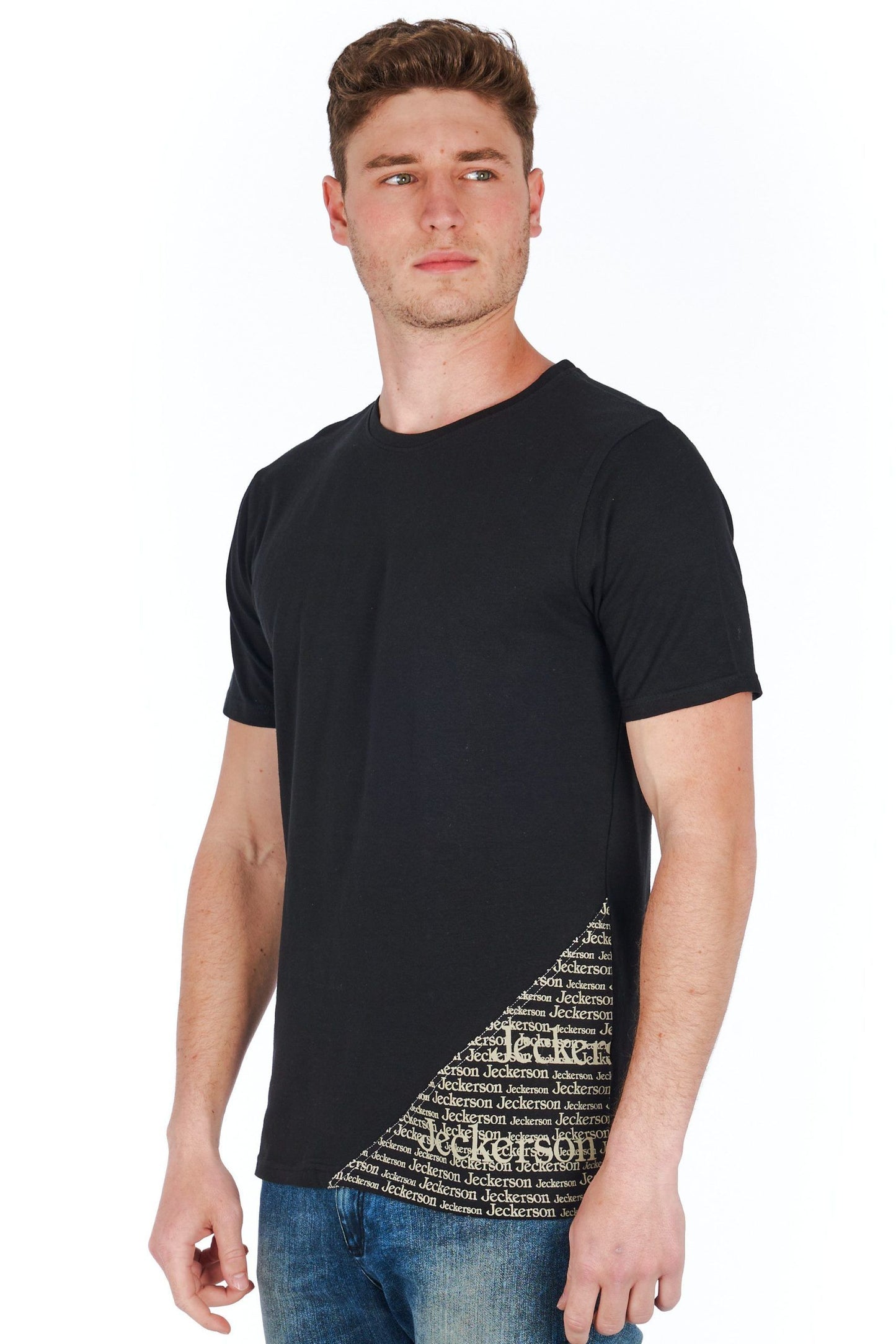 Sleek Black Slim Fit Jersey Tee