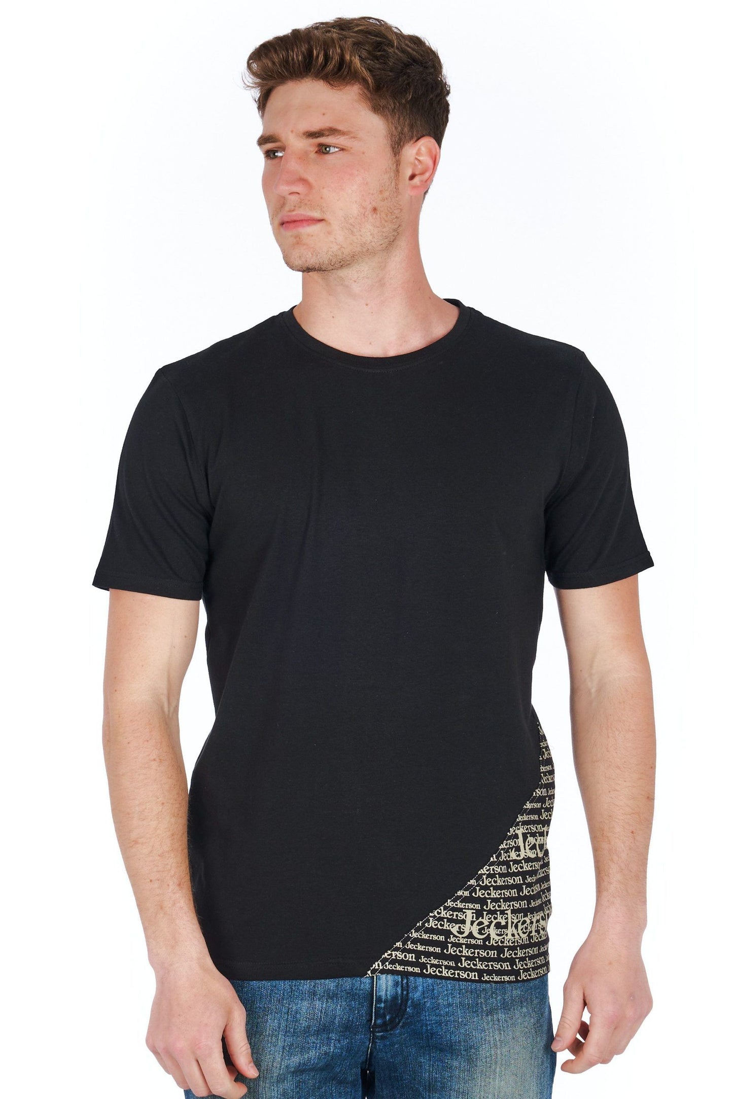 Sleek Black Slim Fit Jersey Tee