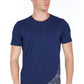 Sleek Blue Jersey Tee with Signature Print