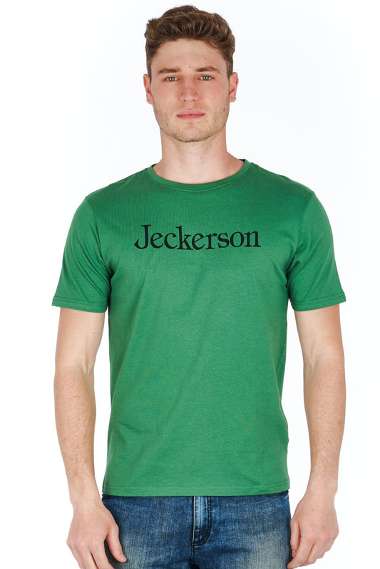 Slim Fit Logo Jersey Tee in Green