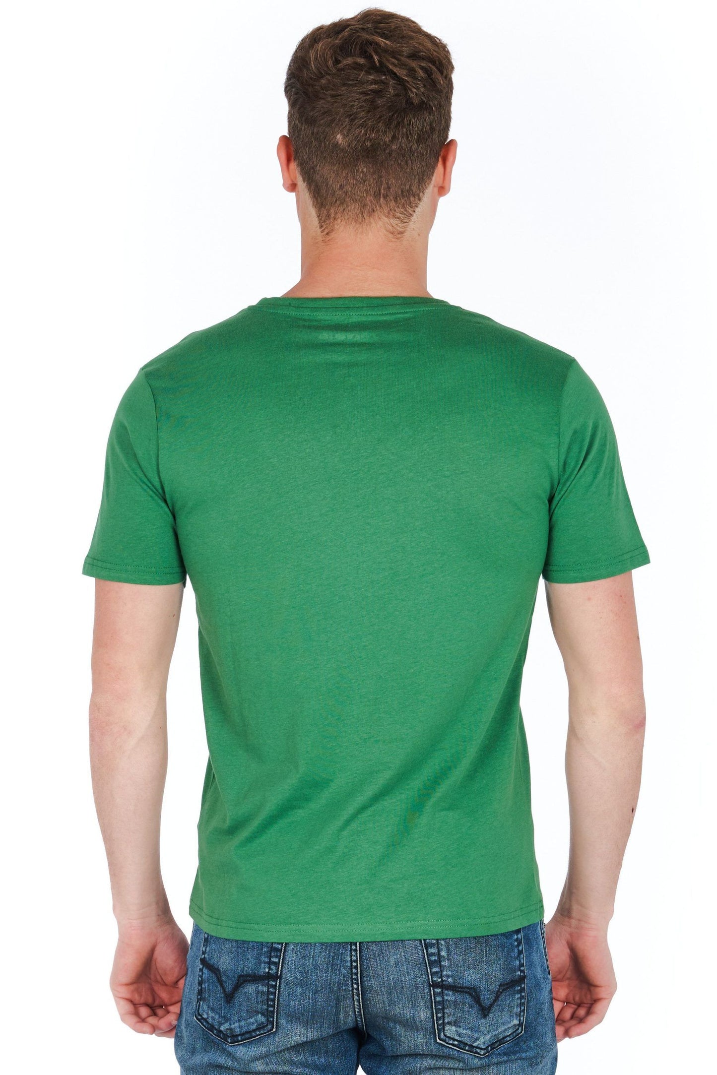 Slim Fit Logo Jersey Tee in Green