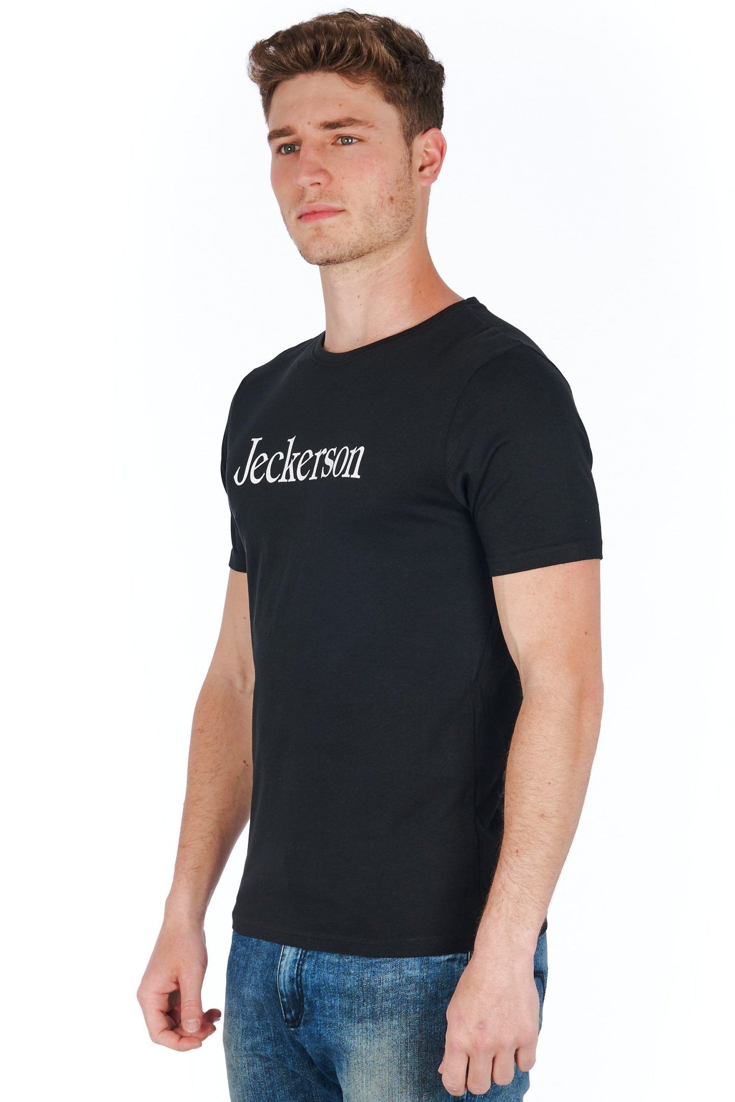 Sleek Jersey Logo Tee - Slim Fit Elegance