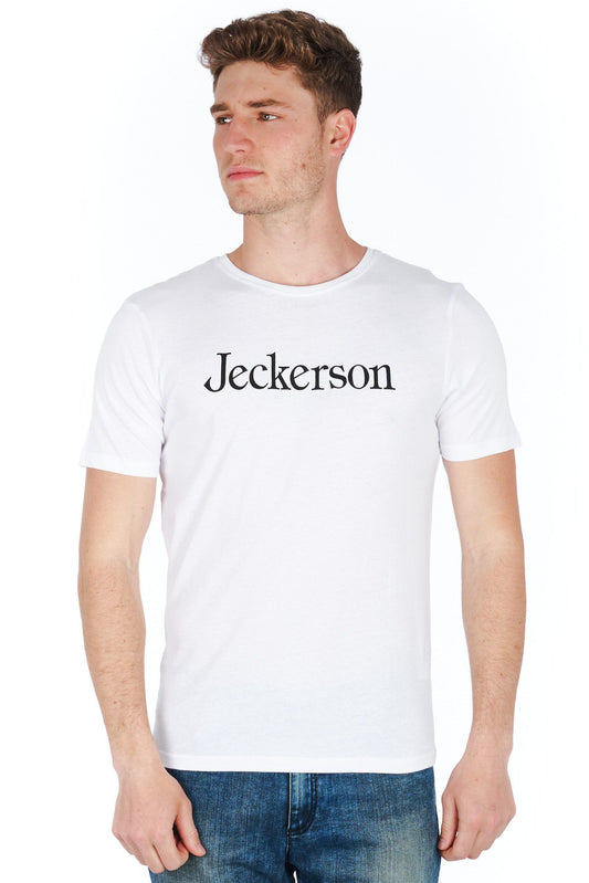 Slim Fit Logo Jersey Tee in White