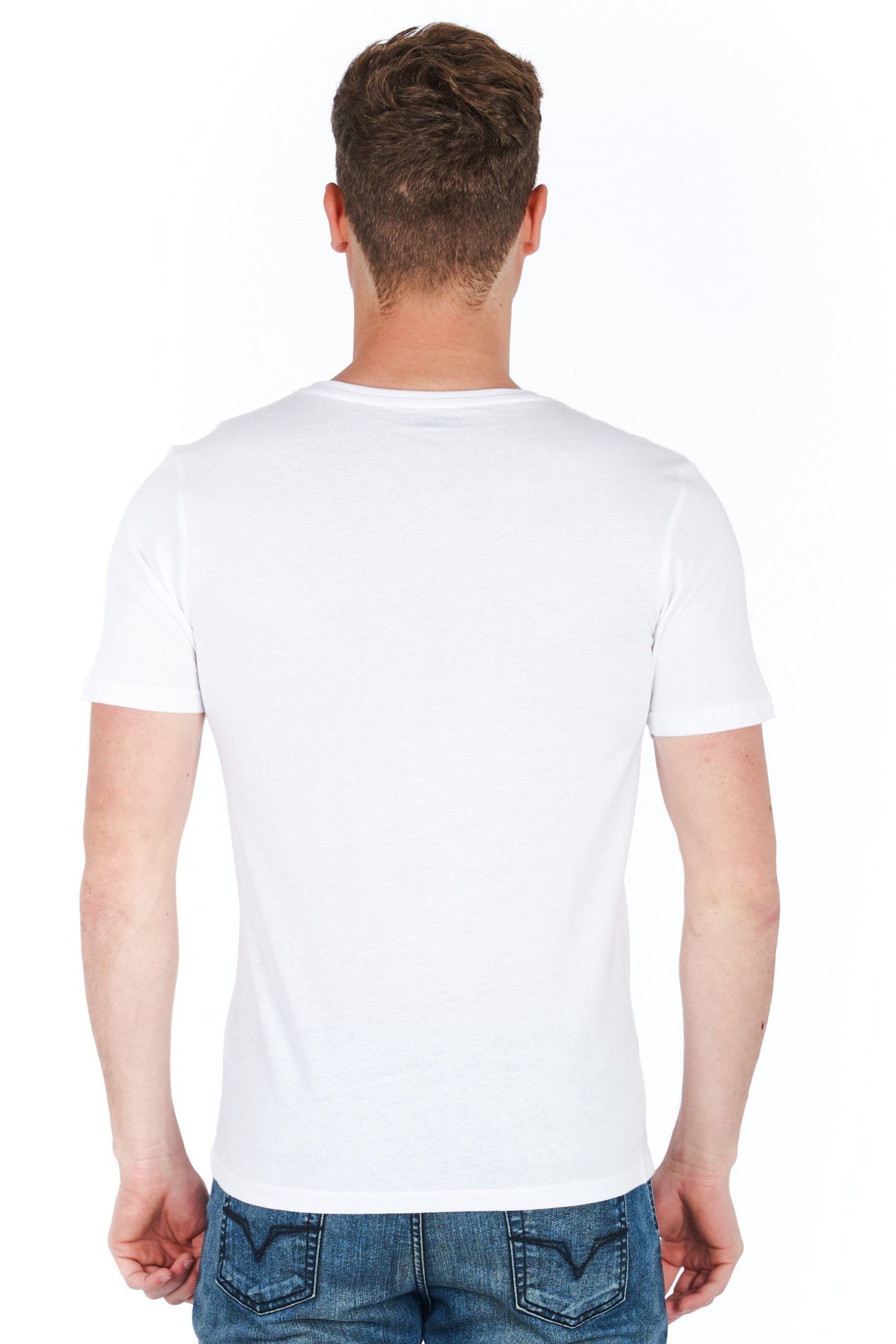 Slim Fit Logo Jersey Tee in White