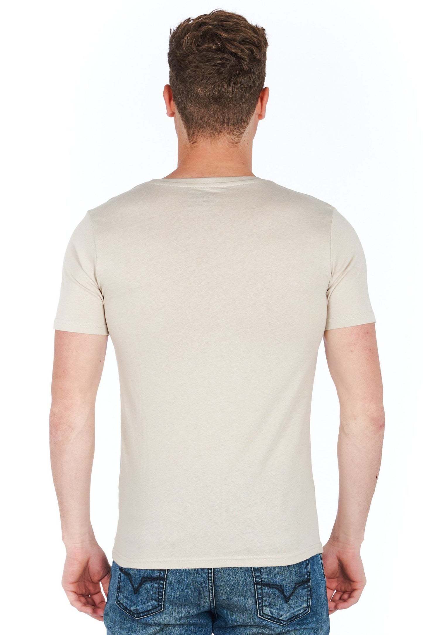 Sleek Silver Logo Tee - Slim Fit Elegance