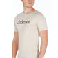 Sleek Silver Logo Tee - Slim Fit Elegance