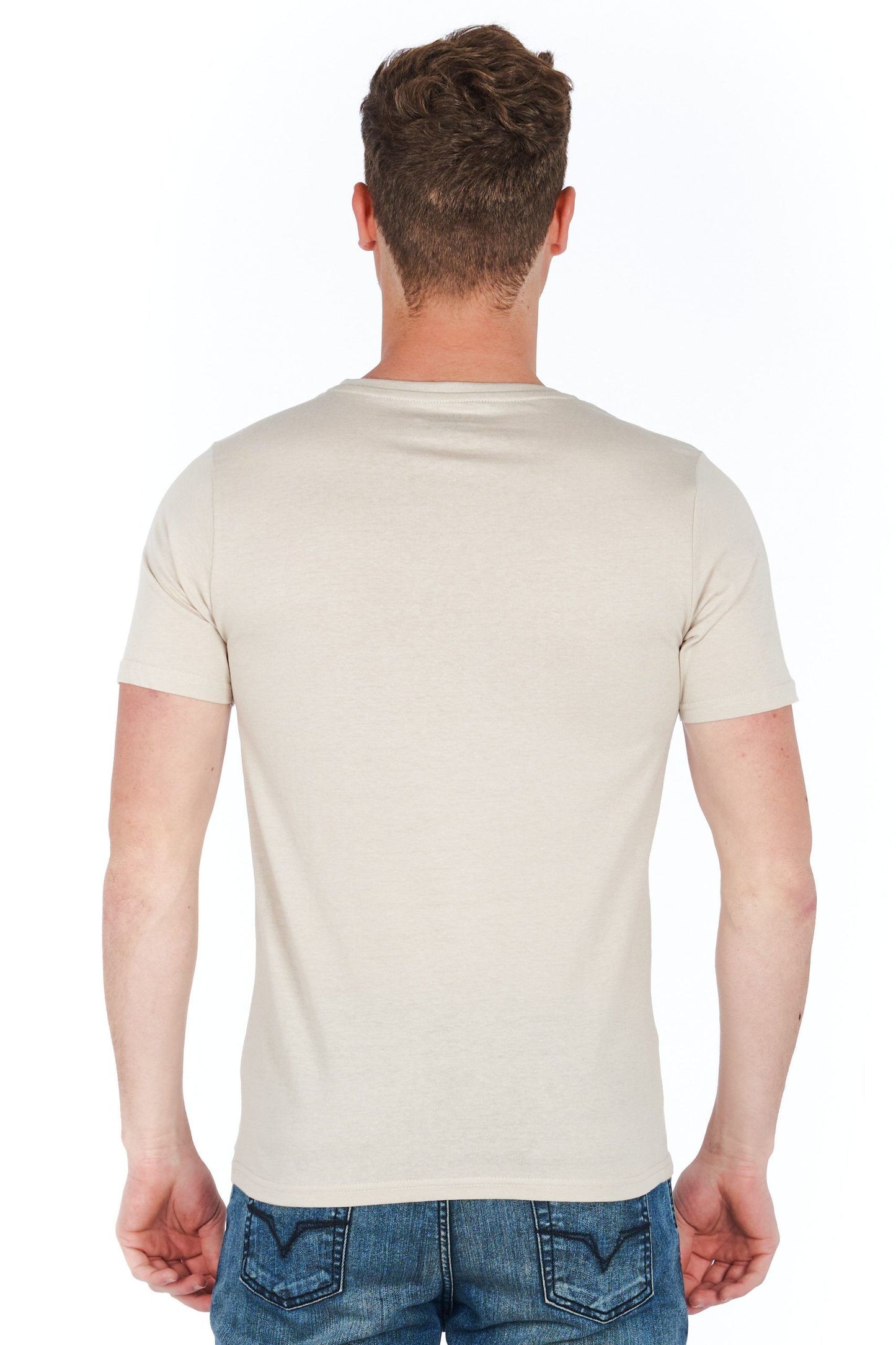 Elegant Silver Slim Fit Jersey T-Shirt