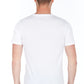 Sleek White Jersey Tee with Chic Front Print
