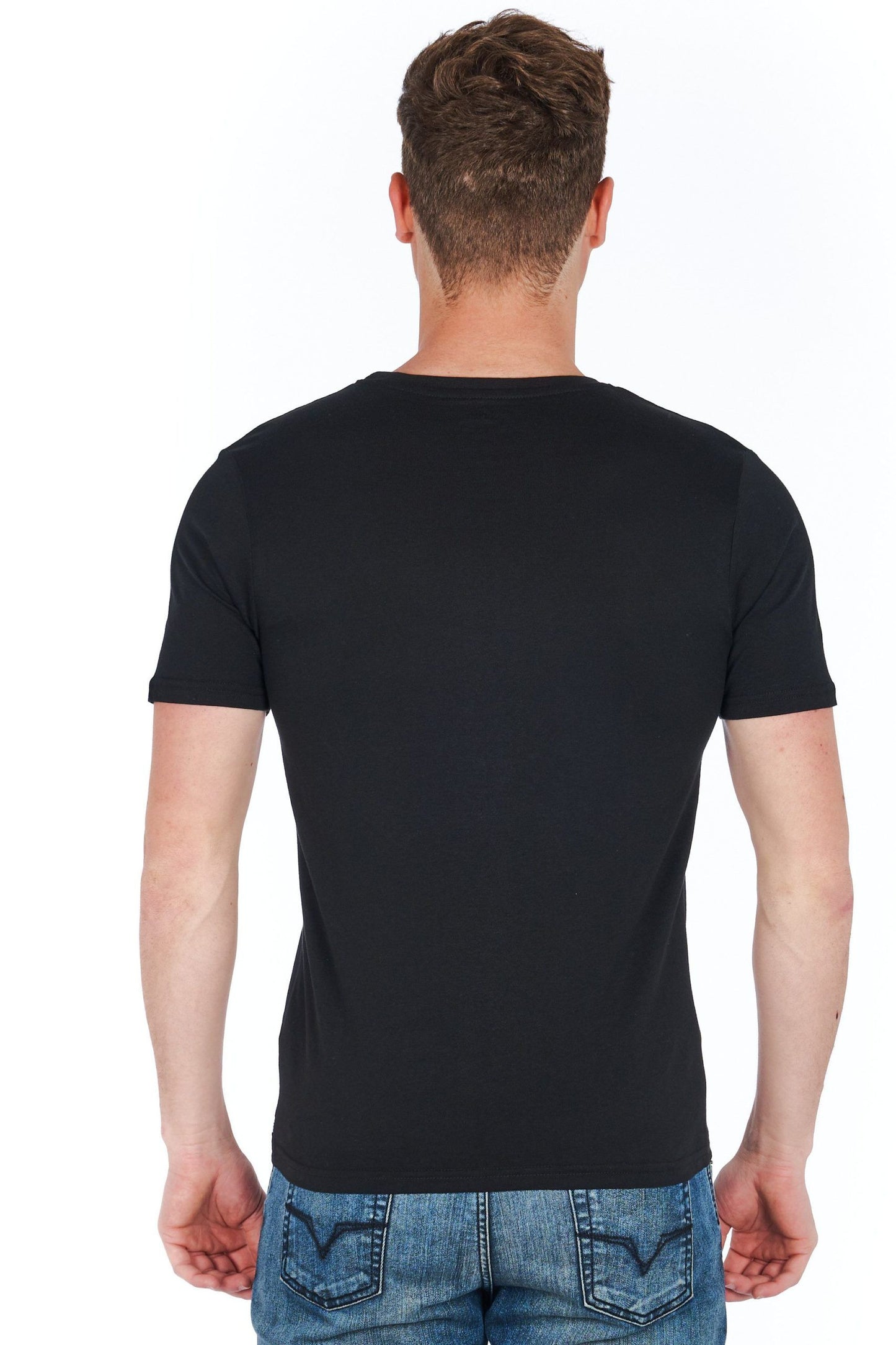 Sleek Black Jersey Tee with Mini Logo