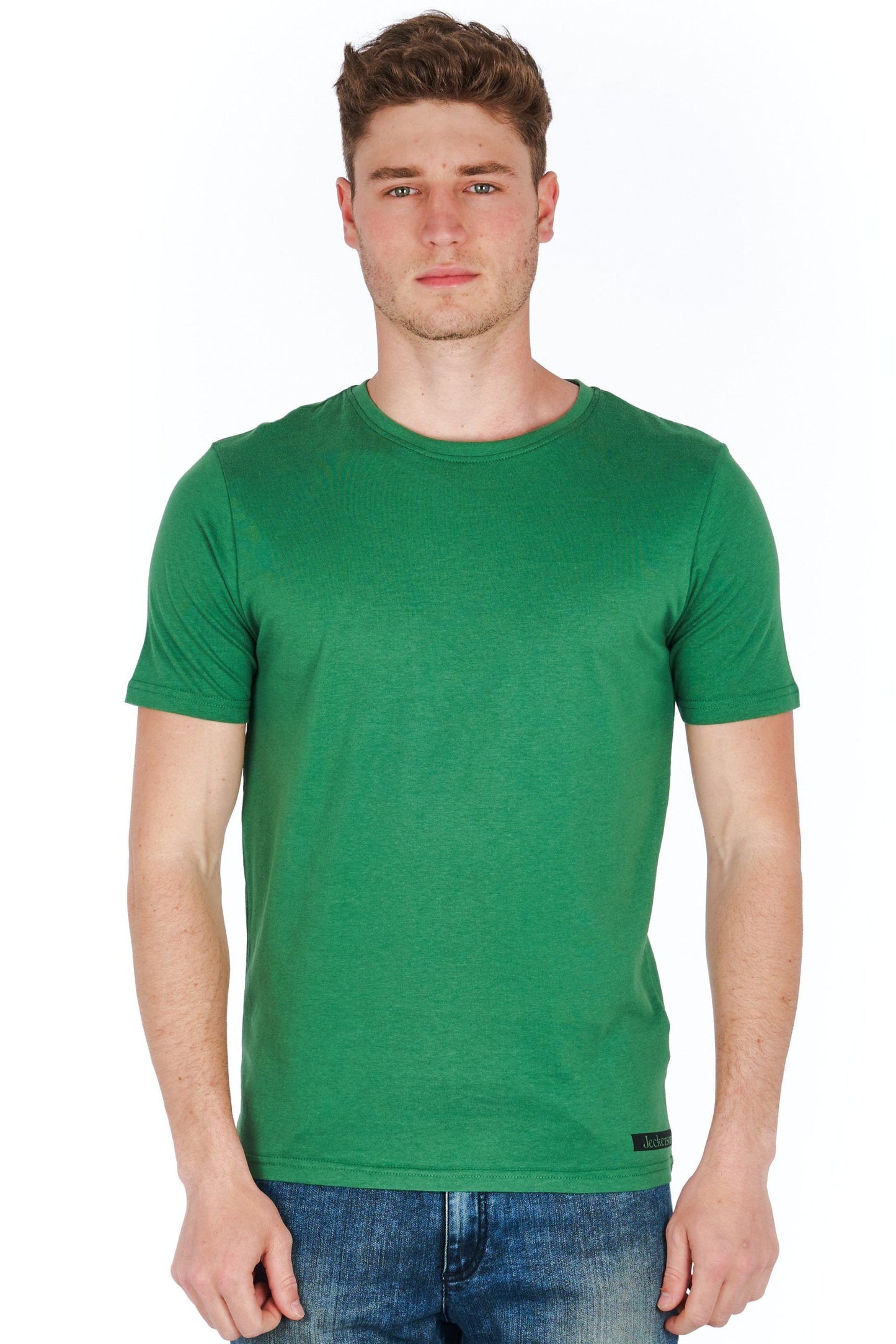 Sleek Green Jersey T-Shirt with Mini Logo