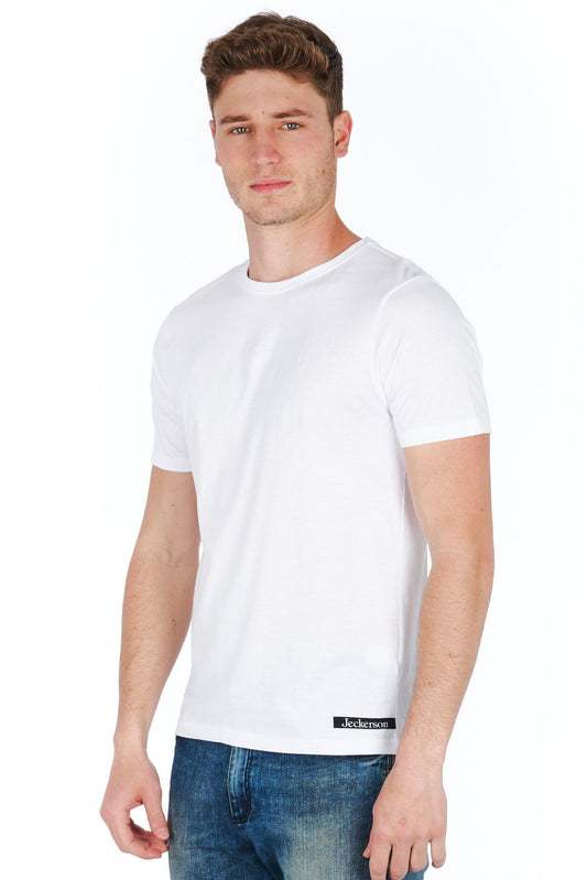 Sleek White Slim Fit Jersey Tee