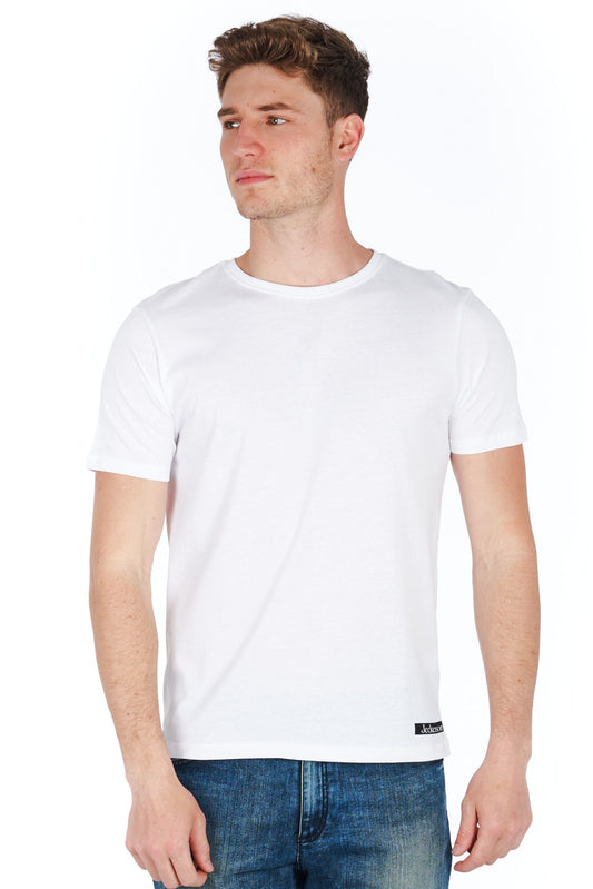 Sleek White Slim Fit Jersey Tee