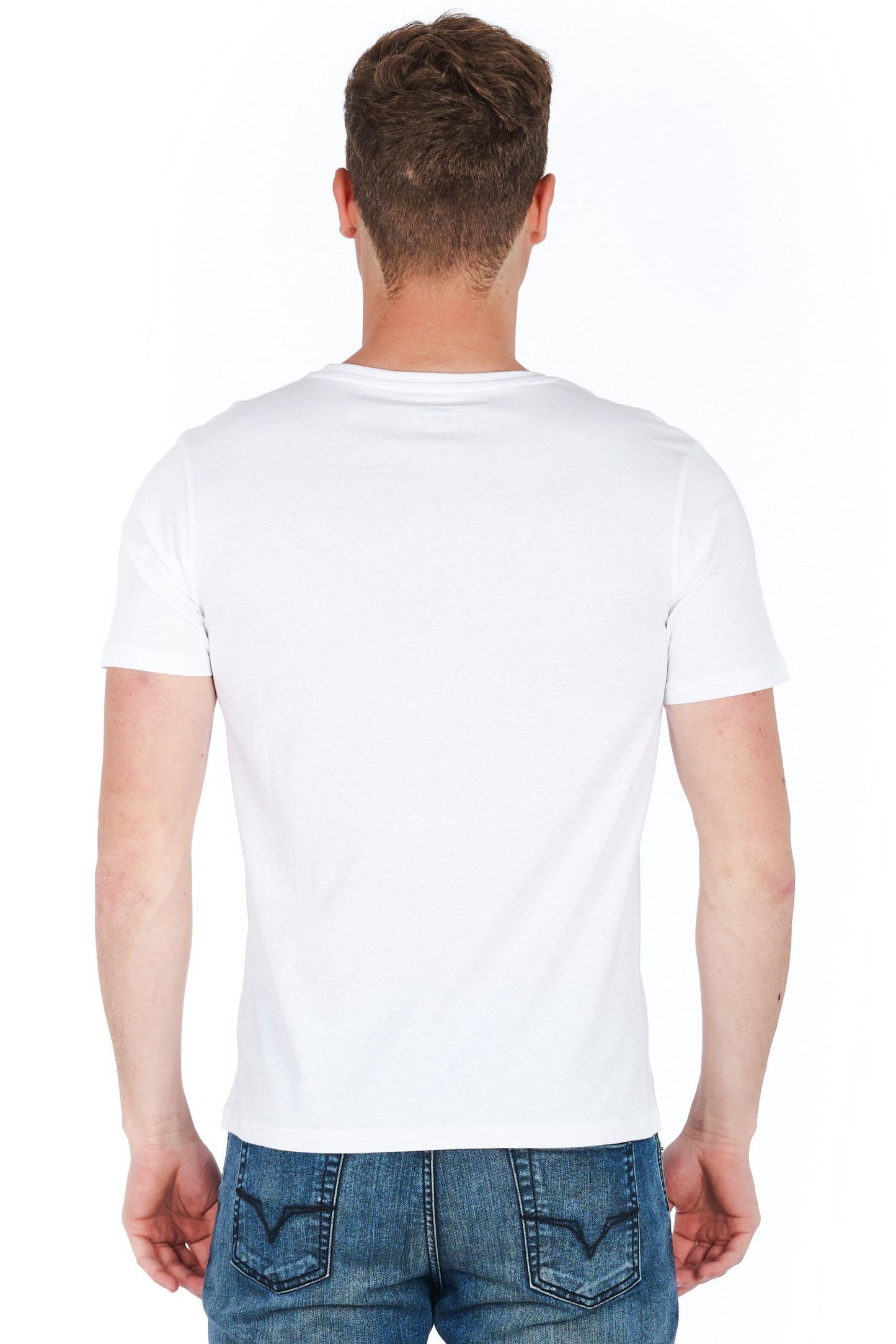 Sleek White Slim Fit Jersey Tee