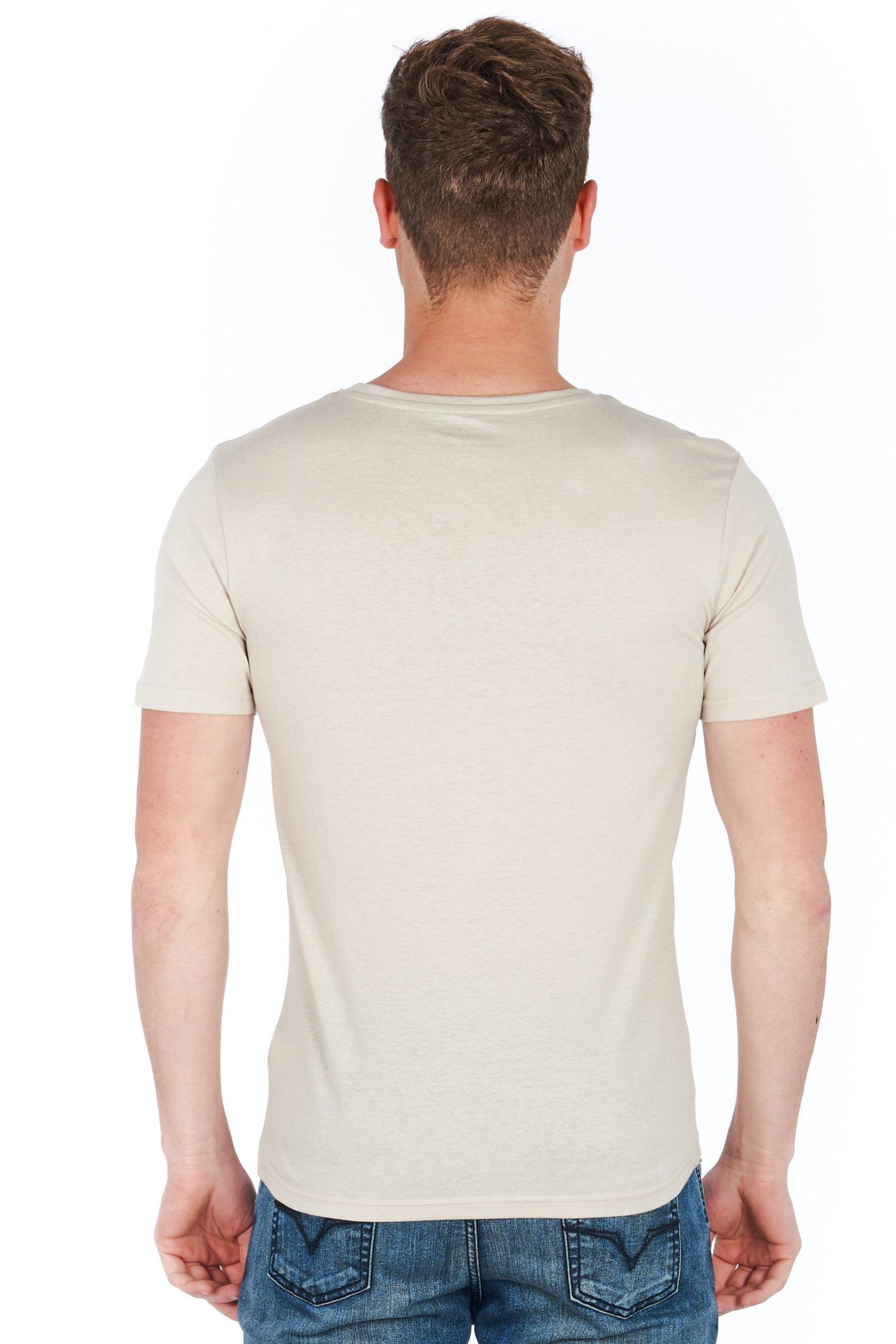 Slim Fit Silver Cotton Tee